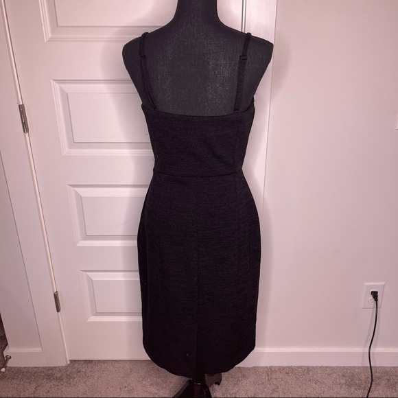 Banana Republic Fringed Cocktail Dress Black Removeable Straps Women's Size 8 - Picture 5 of 10